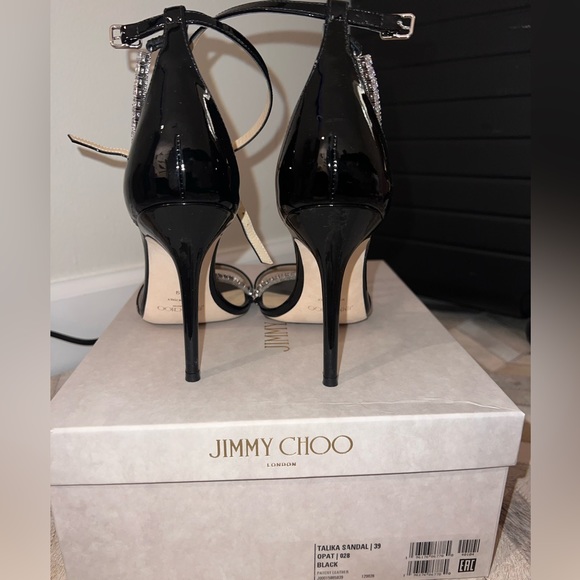 Jimmy Choo Talika Sandal Black Patent Leather - Picture 4 of 5